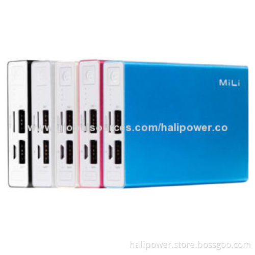 Aluminum Power Banks with Lithium Polymer Cell, 6,000mAh Capacity